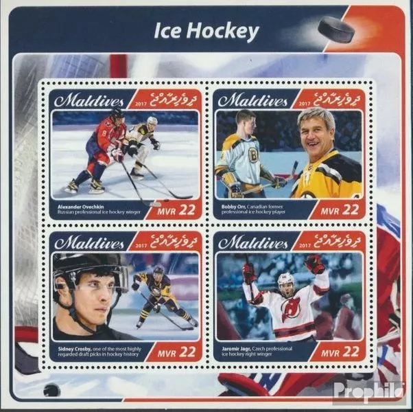 maldives 6933-6936 Feuille miniature neuf 2017 hockey sur glace