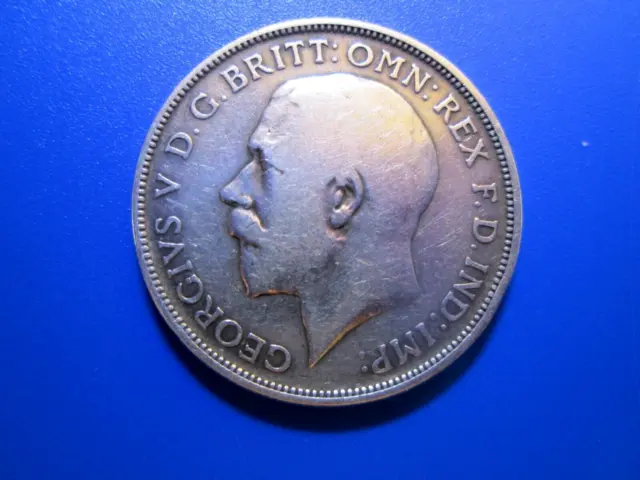Great Britain Florin (2 Shillings)  .925 SILVER KM 817 (George V) World War I