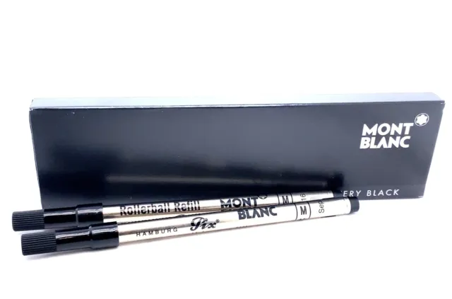 Montblanc Rollerball 2 x Pen Refill Medium Mystery Black 105158