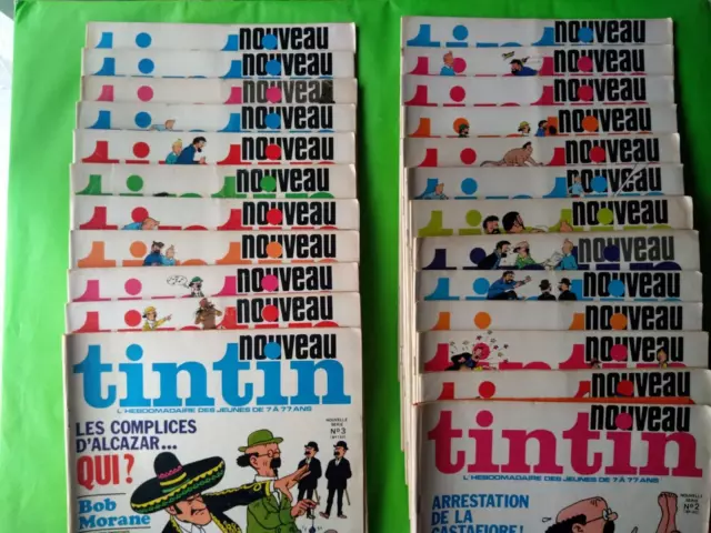 Lot de 28 revues - Nouveau Tintin - 1975/76 - Du N°1 au N°29 (Sauf le 17)