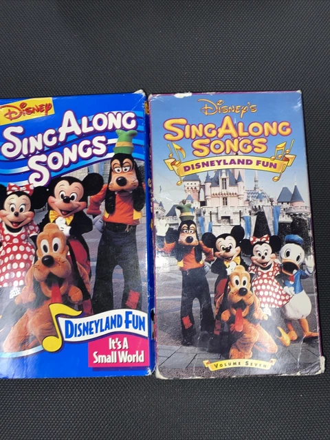 2 DISNEY’S SING Along Songs Disneyland Fun VHS Video Tape Volume 7 Both