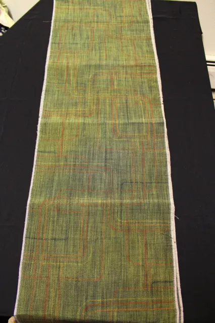 f-459 antique tsumugi silk kimono fabric - abstract  - 14.5" x 62"
