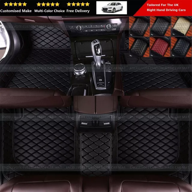 Luxury Tailored Custom Made PU Leather Car Floor Mat For Audi A3 A4 Saloon Avant