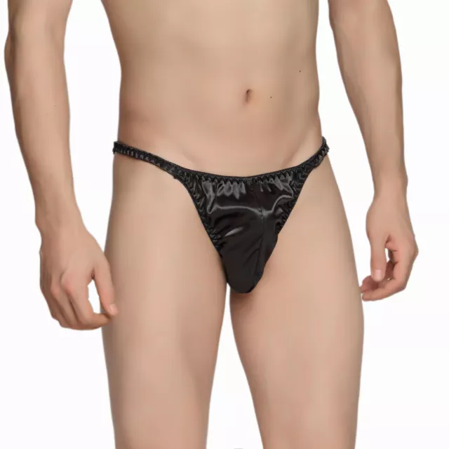 Women's Silk Satin Panties Thong Ruffle Briefs Knickers Lingerie Sexy  Underwear