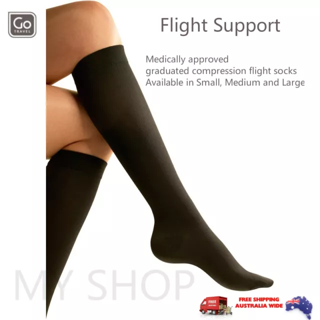 Go Travel Unisex Flight Socks-Clinically Proven Graduated Compression --3 SIZES