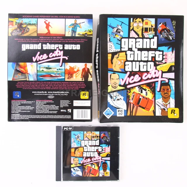 PC CD DVD Spiel Grand Theft Auto GTA Vice City Eurobox Big Box Gut EUR ...