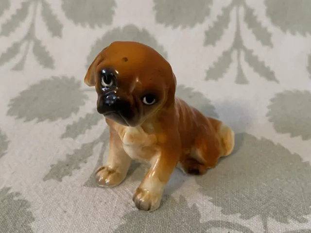 Vintage Porcelain Figurine Pekingese Dog Hand Painted Japan Ceramic