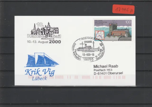 Ship postcard with ship stamp Krik Vig 13.8.2000