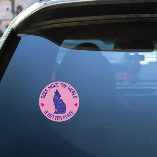 Better Place Sticker Decal Love Paw Woof Animals Pet Dogs Cats 2