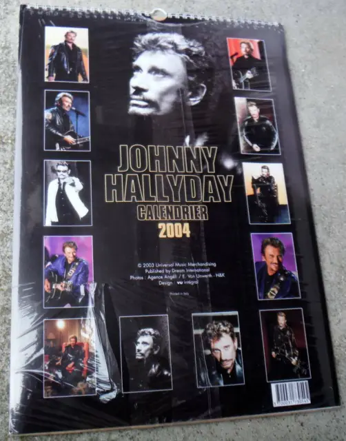calendrier neuf scellé 2004  JOHNNY HALLYDAY universal music