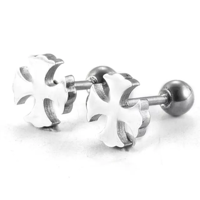 Boucles D'Oreilles Croix Bijoux pour Oreilles Acier Inox 304l Goujon