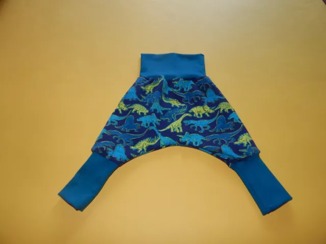 Mitwachshose - Pumphose  aus Jersey  blau mit Dinosaurier