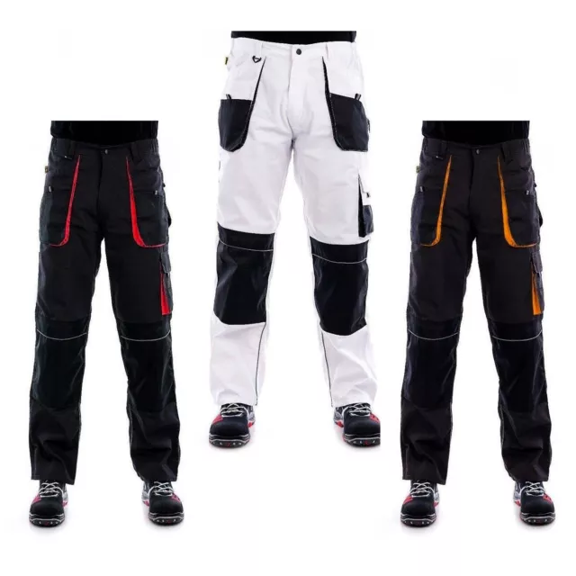 Cargo Combat Style Work Trousers- Heavy Duty Pants Knee Pad Pocket - DECORATORS.