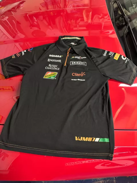 Sahara Force India F1 Formula 1 Team Issued Race Shirt 2014 size S