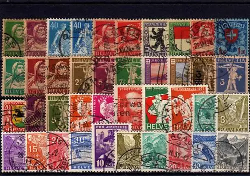 Lot Schweiz o aus 1920 - 1936  ( 10611-o1 )