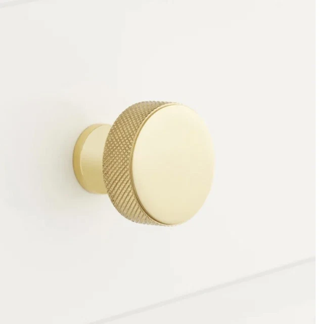 Signature Hardware Arles 1-1/4" Diameter Round Cabinet Knob, Polished Brass