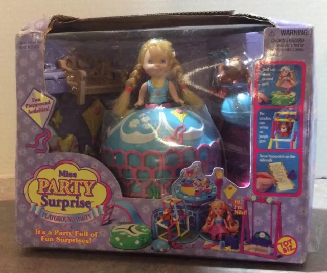Vintage Miss Party Surprise Doll Playset PLAYGROUND PARTY - Toy Biz