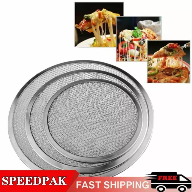 Pizza Stone Non-Stick Aluminum Mesh Pizza Screen Pasta Pizza Tray Baking , M2F1