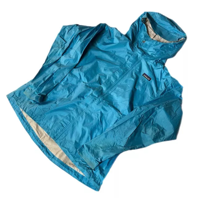 Patagonia Women's Torrentshell H2NO Rain Jacket Waterproof Blue Size M Peeling