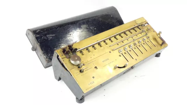 Antigua calculadora MADAS año 1913, Adding machine a calculer Rechenmaschine