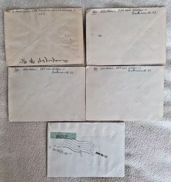 10 DDR Ersttagsbriefe, FDC,  Einschreiben, Eilsendungen 4 x Frauenfeld - Schweiz 3