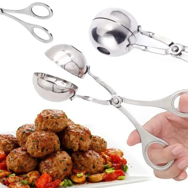 Stainless Steel Meatball Maker Spoon Fish Balls Kitchen Christmas Cooking Tool