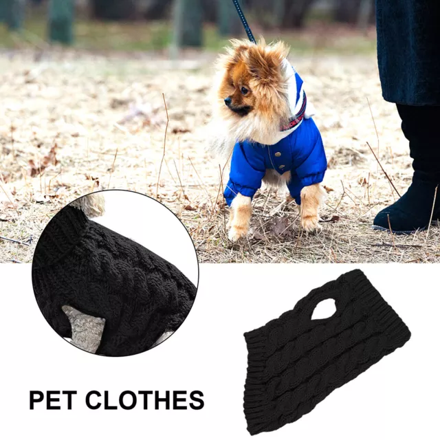 Pullover a maglia animale domestico BIOSA cane con colletto arrotolato, ispessimento inverno elastico termico