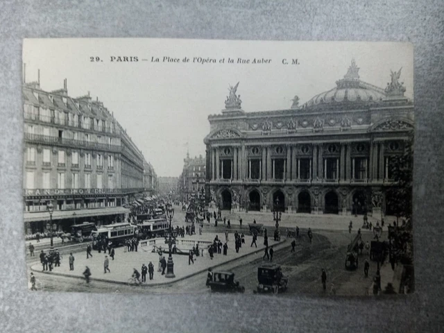 Cpa Paris La Place De L Opera Et La Rue Auber