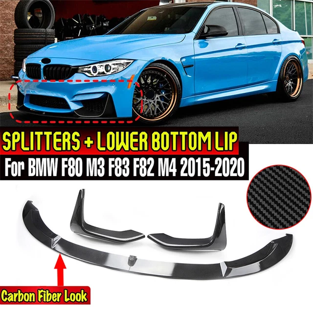 FOR BMW M3 M4 F80 F82 Front Lip Splitter Spoiler Performance Style
