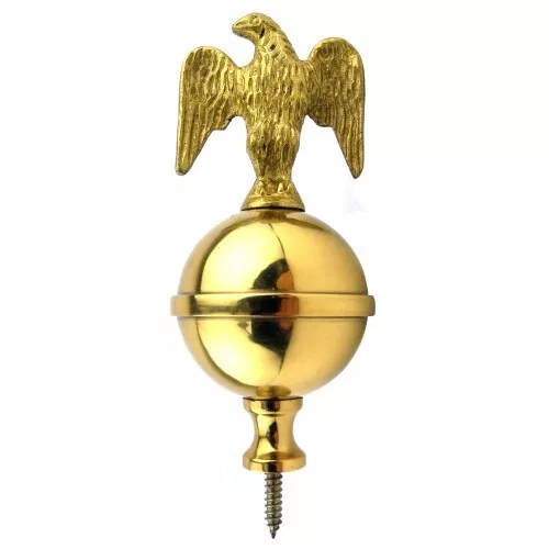 Long Case Clock Brass Ball & Eagle Finial Longcase Grandfather 75mm - CE25