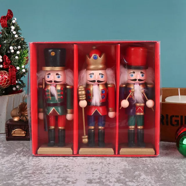 1Pc 15CM Nutcracker Puppet Soldier Christmas Pendant Desktop Ornament Doll Decor