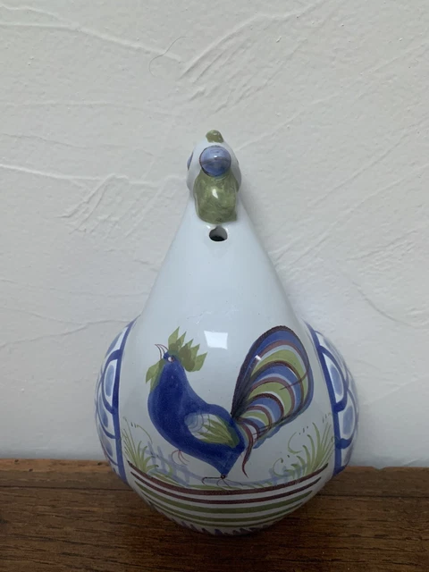 Distributeur à Ficelle De Cuisine En Porcelaine - Poisson Blanc Et Jaune - Vintage