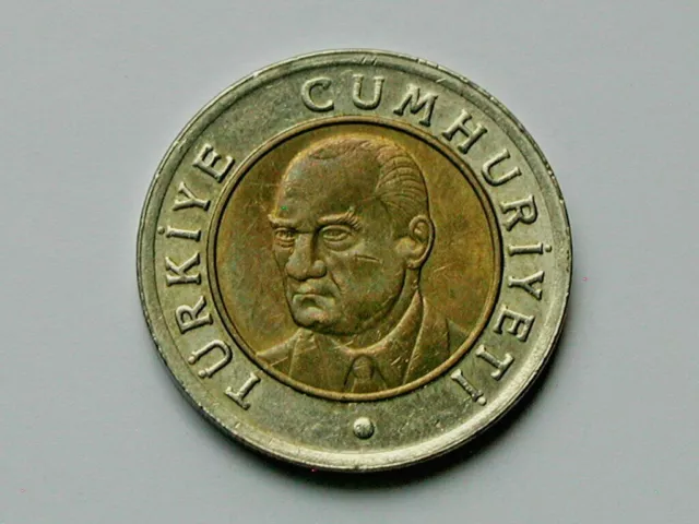 Turkey 2005 1 YENI LIRA Bimetallic Coin with Faint Iridescent-Toning