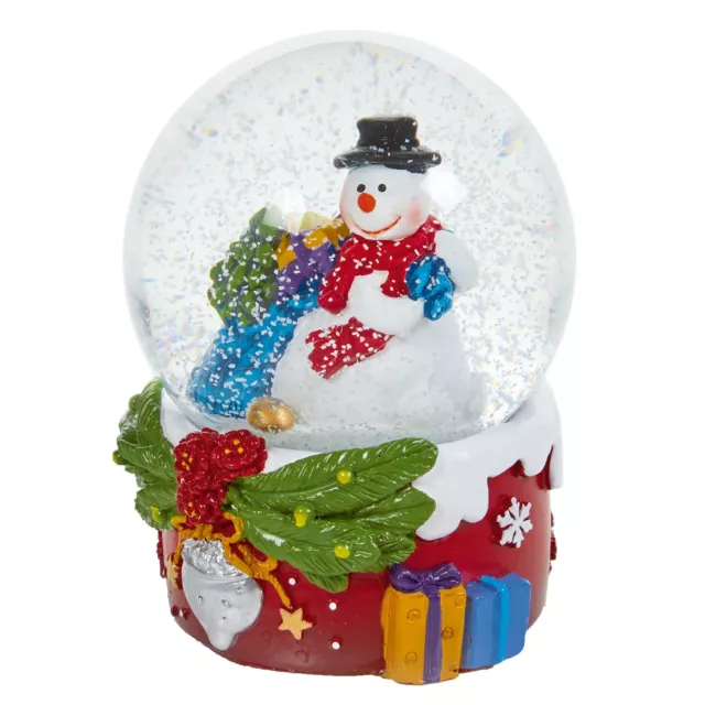 Navidad Rojo Base Esfera de Nieve Bolas 9cm - Muñeco