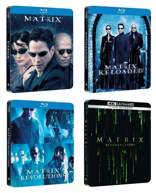 Lot 4 coffrets Matrix integrale Blu-ray Edition collector Limitée Steelbook neuf