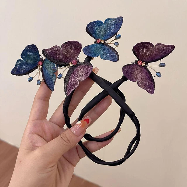 Women Lazy Hair Curler Butterfly Twisting Hair Clip Maker Bun pin D6W5