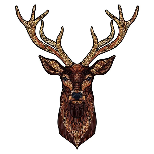 Deer Animal Shape Jigsaw Puzzle Child Handicraft Toys Educational Birthday Gifts