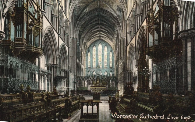 Vintage Postcard- Worcester Cathedral Choir East Friths Unposted