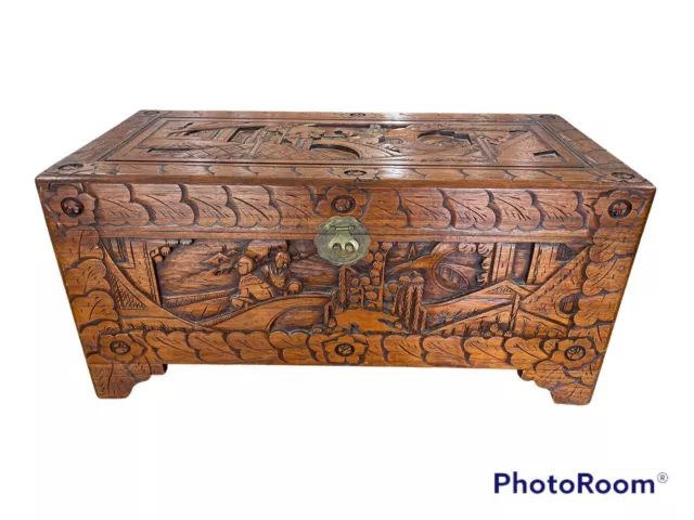 Old Chinese Teak Camphor Wood Chest