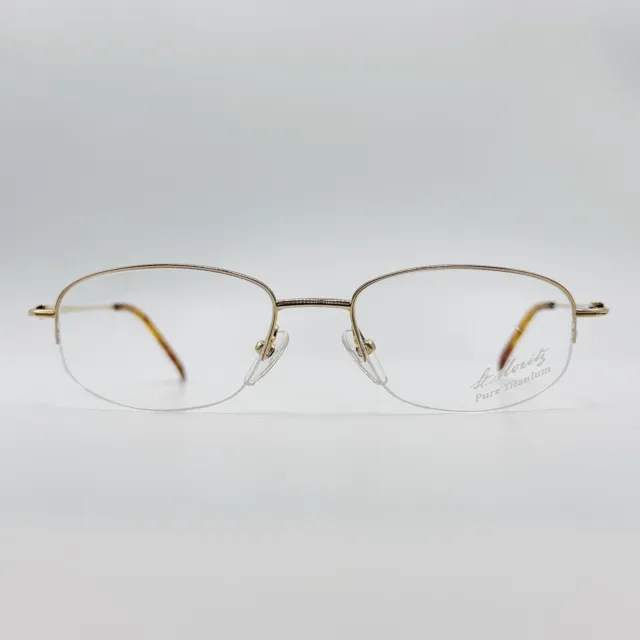 St.Moritz Lunettes Hommes Femmes Ovale Or Beige Démi Monture Titane Mod. 4532