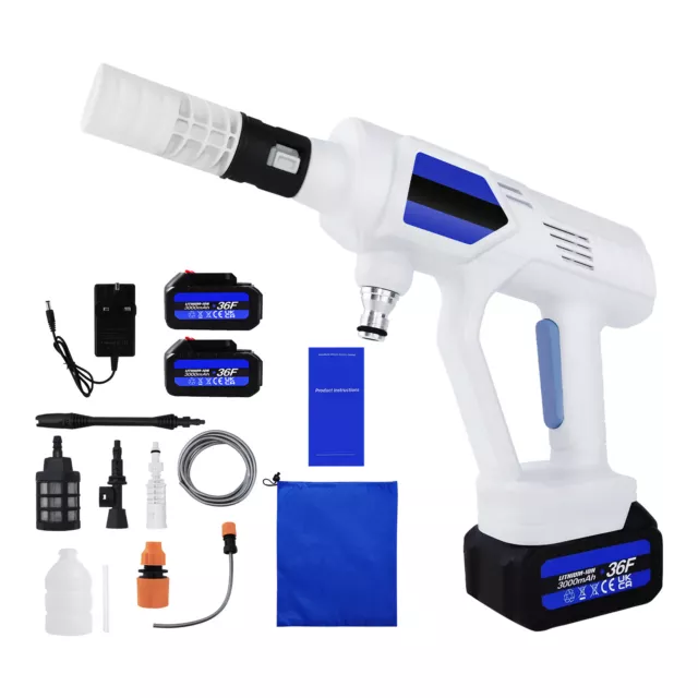 High Pressure Wash Spray Gun Jet Washer Kit Nozzle Cleaning Cleaner Cordless