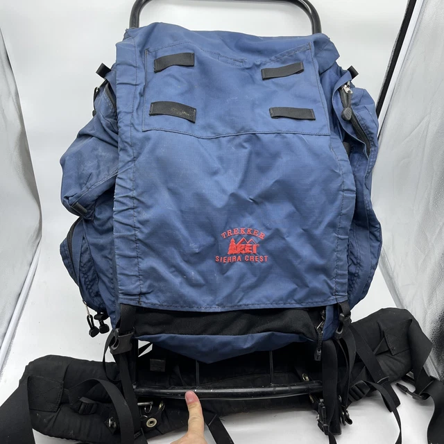 *VINTAGE* REI TREKKER Sierra Crest External Frame Back Pack Blue Medium