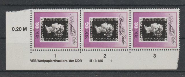 Deutschland DDR Mi. Nr 3329 ** Ecke postfrisch Druckvermerk DV . Formnummer 1