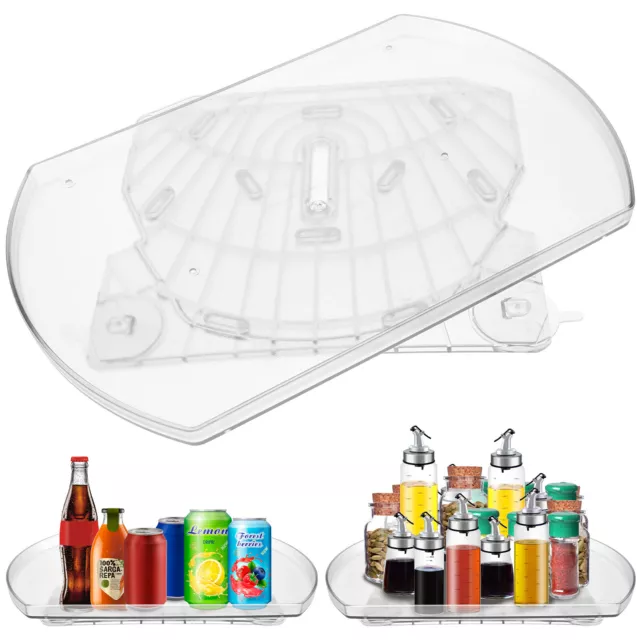 Lazy Susan Turntable for Fridge 360° Rotating Lazy Susan Fridge Organizer Clear╏