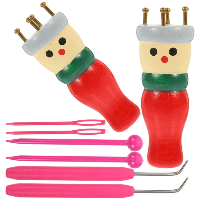 1 Set Garnwolle Strickstricker Holzpuppen -Strick -Haushaltsstrickmaschine DIY S