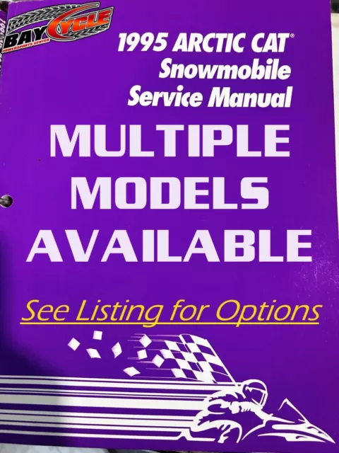 1995 Arctic Cat Snowmobile OEM Service Manuals (Multiple Models Available)