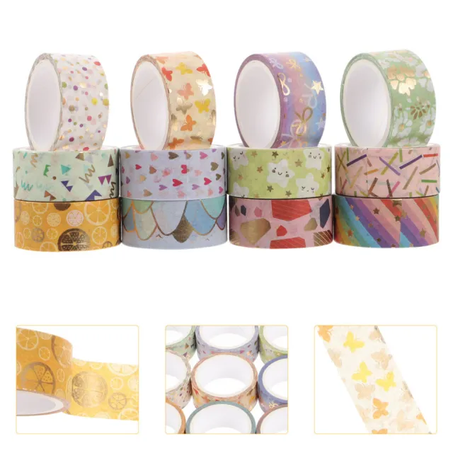 12 rotoli washi-tape nastro adesivo giapponese carino adulto