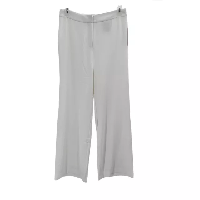 Nanette Lepore Cream Stretch Crepe Wide Leg Dress Pants Womens 10  - NWT