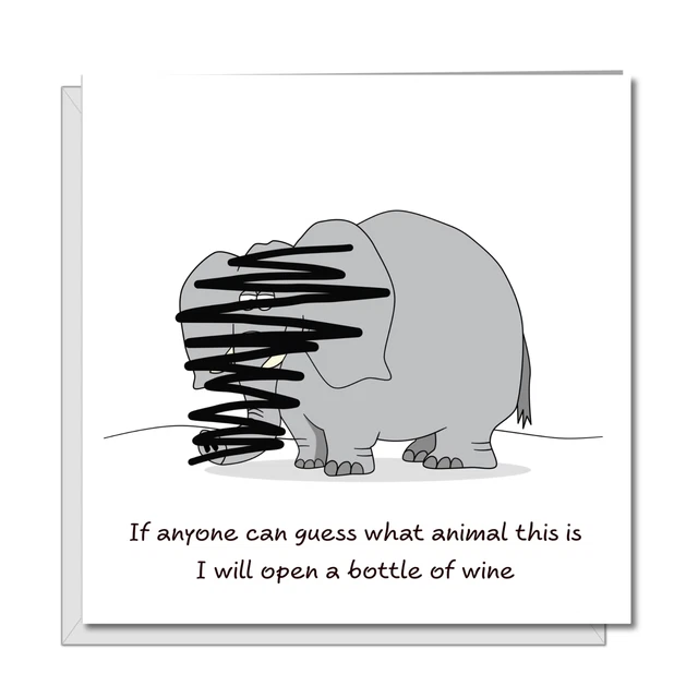 Simon Elvin Funny Animal Joke Birthday Card - For Him Or Her - Includes Envelope