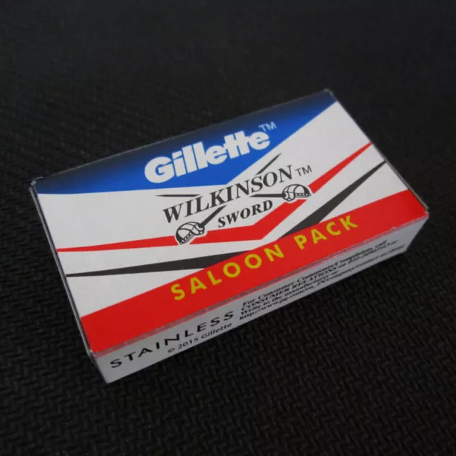 Gillette Wilkinson Sword Stainless Double Edge Safety Razor Blades Saloon Shave